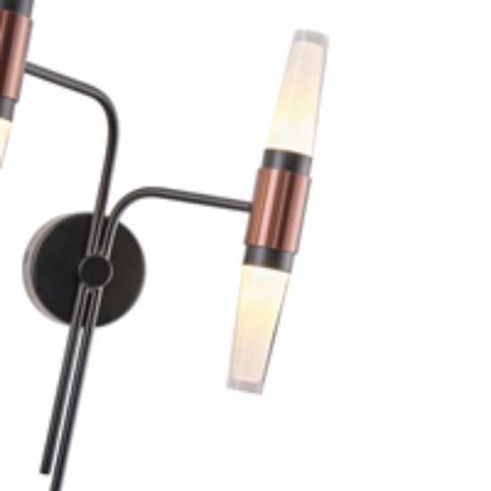 Imagine Aplica din aluminiu-metal-acril LED 12W 840Lm 3000K 200X420mm negru-aurie Arte Illumina Velas