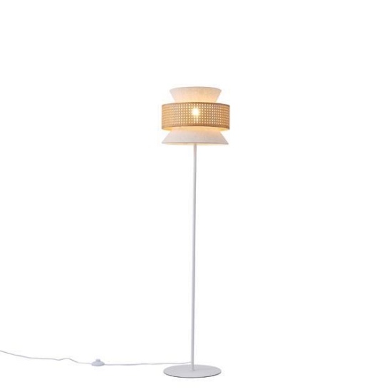 Imagine Lampă de podea metal-fabric 1XE27 max 15W 350x1450mm crem-alb Arte Illumina Isla