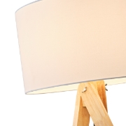 Imagine Lampă de podea din lemn 1XE27 Max 15W Ø450X1450mm Alb Arte Illumina Madera