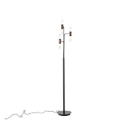 Imagine Lampă de podea din aluminiu-metal-acrilic LED 18W 1260Lm 3000K Ø250X1600mm negru-aurie Arte Illumina Velas