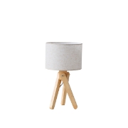 Imagine Lampă de birou din lemn 1XE27 Max 15W Ø280X500mm Alb Arte Illumina Madera