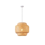 Imagine Lampa suspendată din bambus cu un singur bec 1xE27 max 15W Ø420x1510mm crem Arte Illumina Aura