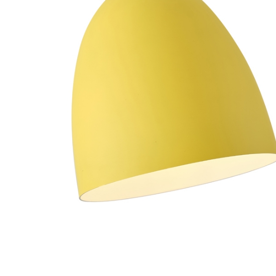 Imagine Lustră metal-lemn rotundă cu un singur corp de iluminat 1xE27 Max 15W D230x1370mm galben-lemn Arte Illumina Simplo