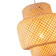 Imagine Lampa suspendată din bambus cu un singur corp de iluminat 1XE27 Max 15W Ø310X1480mm crem Arte Illumina Aura