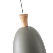 Imagine Lumină suspendată metal-lemn rotund unică 1xE27 max 15W Ø230x1370mm gri-lemn Arte Illumina Simplo