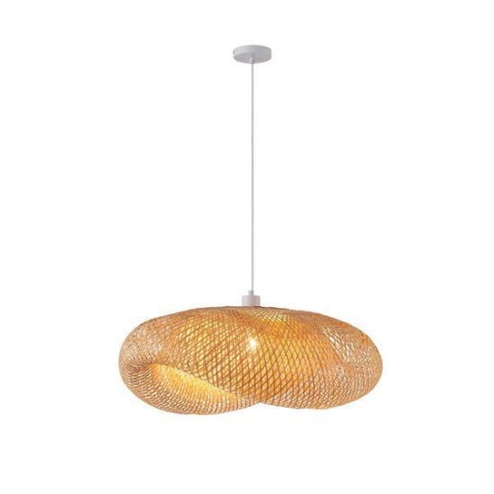 Imagine Lampa suspendată din bambus cu un singur corp 1XE27 Max 15W 760X1470mm crem Arte Illumina Lagoon