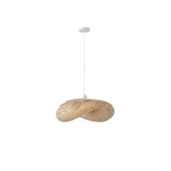 Imagine Lampa suspendată Bamboo Single Light 1xE27 Max 15W Ø620x1430mm Crem Arte Illumina Lagoon