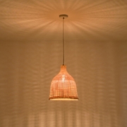 Imagine Lampa suspendată din bambus single light 1xE27 max 15W Ø310x1580mm crem Arte Illumina Earthy