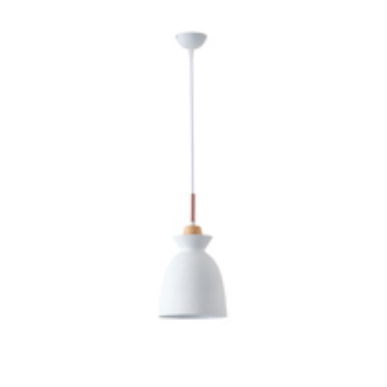 Imagine Lumină suspendată metal-lemn unică 1xE27 max 15W ϕ195x1294mm alb-lemn Arte Illumina Dignity
