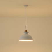 Imagine Lumină suspendată metal-lemn cu un singur corp 1xE27 max 15W 280x1234mm alb-lemn Arte Illumina Dignity