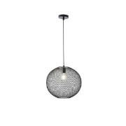 Imagine Lumină suspendată metalică cu un singur corp 1xE27 Max 15W 250X1280mm neagră Arte Illumina Mesh