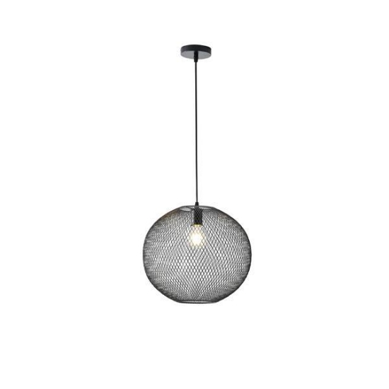 Imagine Lumină suspendată metalică cu un singur corp 1xE27 Max 15W 250X1280mm neagră Arte Illumina Mesh