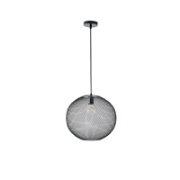 Imagine Lumină suspendată metalică cu un singur corp 1xE27 Max 15W 250X1280mm neagră Arte Illumina Mesh
