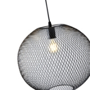 Imagine Lumină suspendată metalică cu un singur corp 1xE27 Max 15W 250X1280mm neagră Arte Illumina Mesh