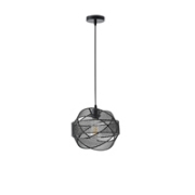 Imagine Lampa suspendată metalică cu un singur corp 1x27 max 15W D450x1340mm neagră Arte Illumina OGGI