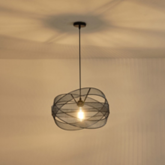 Imagine Lumină suspendată metalică 1xE27 max 15W 250x1280mm neagră Arte Illumina OGGI