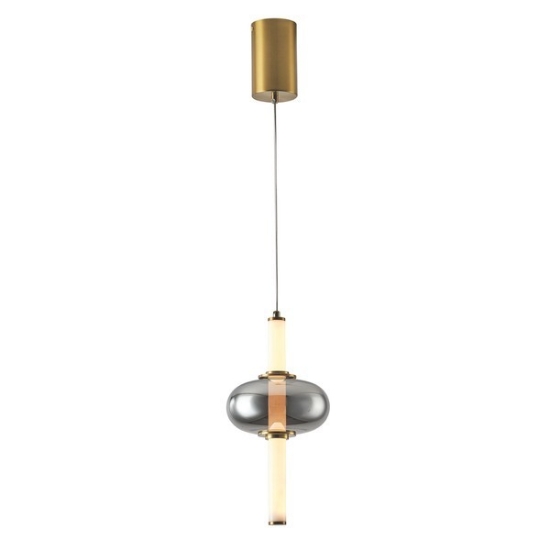 Imagine Lumină suspendată din sticlă-metal-ceramică LED 12W 960Lm 3000K 190X380X1450mm TRIAC Dimming Transparent Arte Illumina Verena