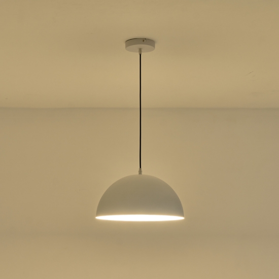 Imagine Lampa suspendată metalică cu un singur corp 1x27 Max 15W 350X1270mm alb Arte Illumina LAVA