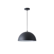 Imagine Lampa suspendată metalică cu un singur corp 1x27 Max 15W Ø400X1270mm neagră Arte Illumina Lava