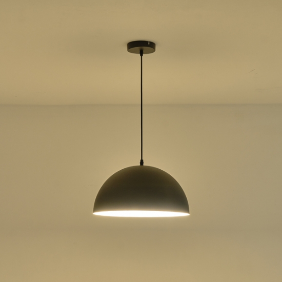 Imagine Lampa suspendată metalică cu un singur corp 1x27 Max 15W Ø400X1270mm neagră Arte Illumina Lava