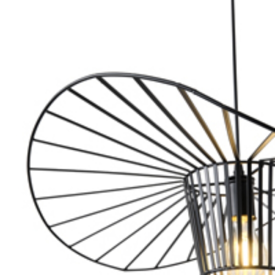 Imagine Lumină suspendată metalică single light 1xE27 max 15W 600x1270mm neagră Arte Illumina CAP
