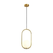Imagine Lumină suspendată metal-sticlă unică 1XE27 max 15W 210X1900mm aurie Arte Illumina Orba