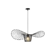 Imagine Lumină suspendată metalică single light 1xE27 max 15W Ø800x1270mm neagră Arte Illumina CAP