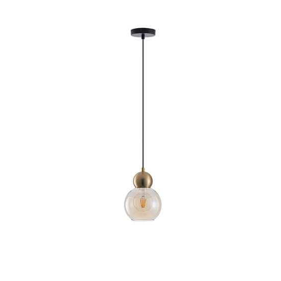 Imagine Lumină suspendată metal-sticlă cu un singur corp 1XE27 max 15W Ø150X1240mm negru Arte Illumina Aurelia