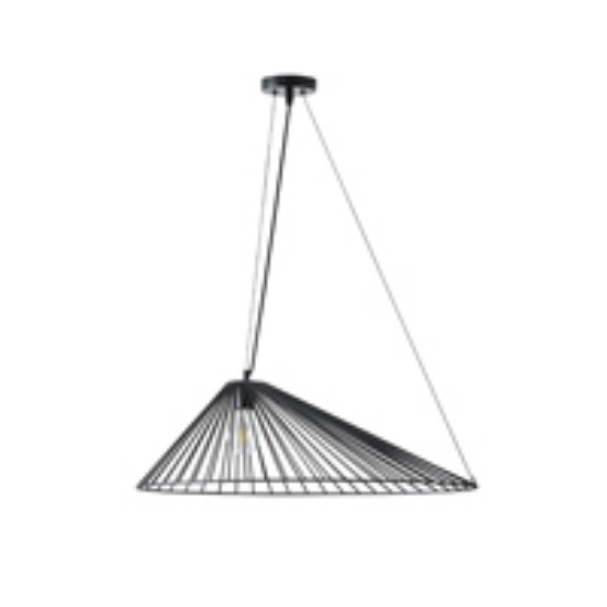 Imagine Lumină suspendată metalică cu un singur corp 1xE27 max 15W 600x1300mm neagră Arte Illumina RAY