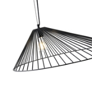 Imagine Lumină suspendată metalică cu un singur corp 1xE27 max 15W 600x1300mm neagră Arte Illumina RAY