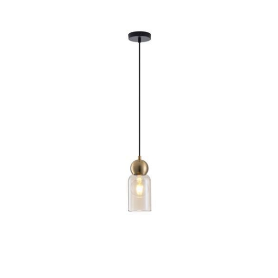 Imagine Lumină suspendată metal-sticlă cu un singur corp 1XE27 max 15W Ø100X1270mm negru Arte Illumina Aurelia
