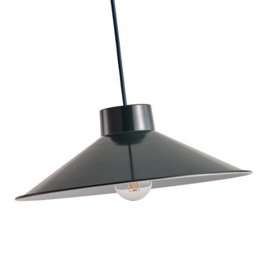 Imagine Lampa suspendată metalică cu un singur corp 1xE27 max 15W Ȧ360x1150mm crem lucios verde fumuriu Arte Illumina Neli