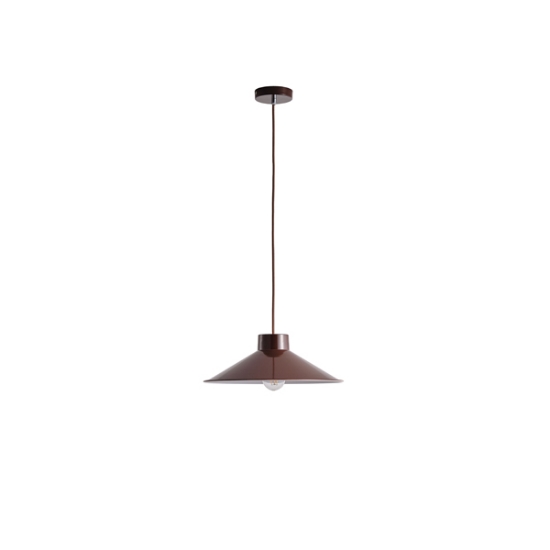 Imagine Lampa suspendată metalică cu un singur corp de iluminat 1xE27 max 15W Ȧ360x1150mm crem lucios roșu închis Arte Illumina Neli