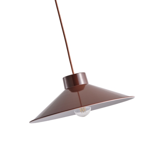 Imagine Lampa suspendată metalică cu un singur corp de iluminat 1xE27 max 15W Ȧ360x1150mm crem lucios roșu închis Arte Illumina Neli