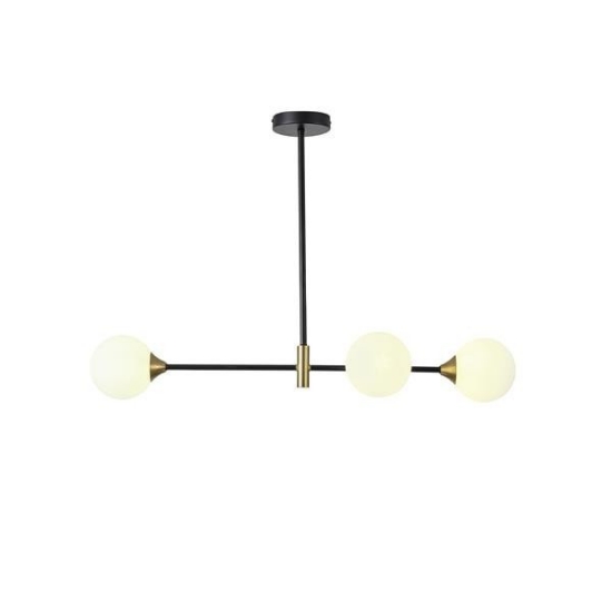 Imagine Lumină suspendată metal-sticlă 3 lumini 3xG9 Max 7W Ø850x570mm negru-bronz Arte Illumina Pools