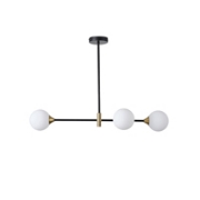 Imagine Lumină suspendată metal-sticlă 3 lumini 3xG9 Max 7W Ø850x570mm negru-bronz Arte Illumina Pools