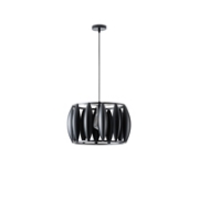 Imagine Lumină suspendată metalică cu un singur corp 1XE27 Max 15W 425X1300mm Negru Arte Illumina Crown