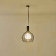 Imagine Lustră metalică suspendată 1xE27 Max 15W Ø340x1520mm Alb-Negru Arte Illumina Airy