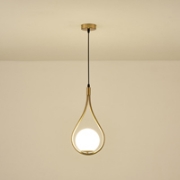 Imagine Lumină suspendată metal-sticlă cu un singur corp 1XE27 max 15W 210X150X1490mm alb-bronz Arte Illumina Orba