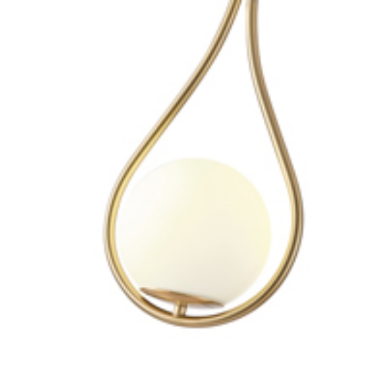 Imagine Lumină suspendată metal-sticlă cu un singur corp 1XE27 max 15W 210X150X1490mm alb-bronz Arte Illumina Orba