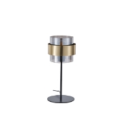Imagine Lampă de birou metal-sticlă 1XE27 max 15W 180X415mm negru-aurie Arte Illumina Reliac