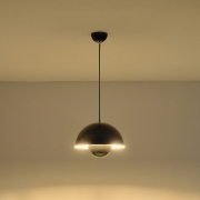 Imagine Lumină suspendată metalică cu un singur corp 1xE27 max 15W Ø300x1290mm neagră Arte Illumina Jarden