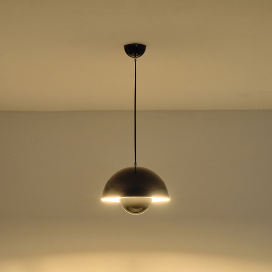 Imagine Lumină suspendată metalică cu un singur corp 1xE27 max 15W Ø300x1290mm neagră Arte Illumina Jarden