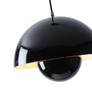 Imagine Lumină suspendată metalică cu un singur corp 1xE27 max 15W Ø300x1290mm neagră Arte Illumina Jarden