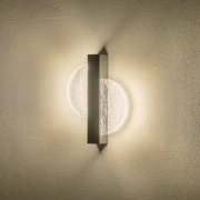 Imagine Aplica de perete din aluminiu-acrilic LED 6W 312Lm 3000K 195X45X250mm neagră Arte Illumina Erato