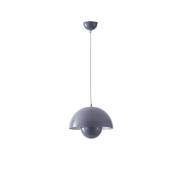 Imagine Lumină suspendată metalică cu un singur corp 1xE27 max 15W Ø300x1290mm gri Arte Illumina Jarden
