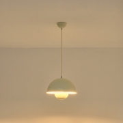 Imagine Lumină suspendată metalică cu un singur corp 1xE27 Max 15W Ø300x1290mm Ivory lucios Arte Illumina Jarden