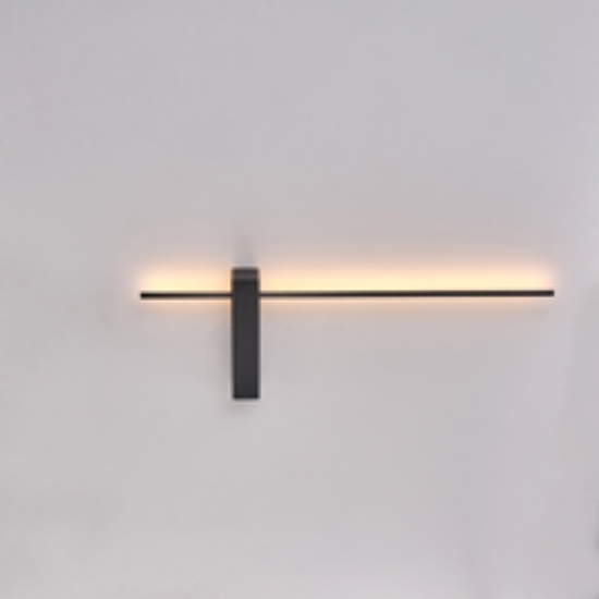 Imagine Aplica de perete din aluminiu-metal-acril LED 8W 560Lm 3000K 600X200X40mm neagră Arte Illumina Clio