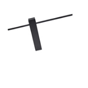 Imagine Aplica de perete din aluminiu-metal-acril LED 8W 560Lm 3000K 600X200X40mm neagră Arte Illumina Clio