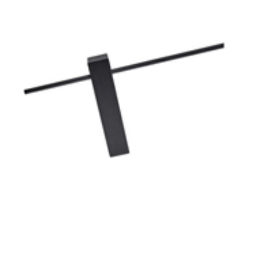 Imagine Aplica de perete din aluminiu-metal-acril LED 8W 560Lm 3000K 600X200X40mm neagră Arte Illumina Clio